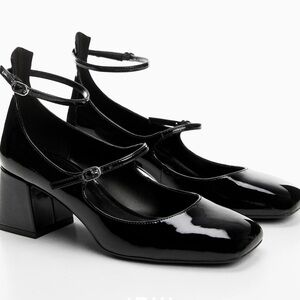 Like New Black Patent Leather Mango Shoes Mary Jane Size 6 US 36 EUR